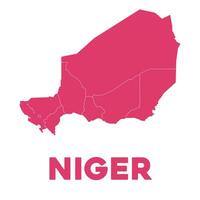 détaillé Niger carte vecteur