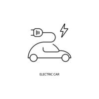 électrique voiture concept ligne icône. Facile élément illustration. électrique voiture concept contour symbole conception. vecteur