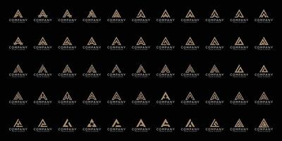 méga logo collection, abstrait lettre une logo conception. Icônes pour affaires de luxe, élégant, simple. vecteur
