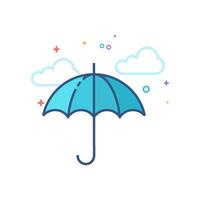 parapluie icône plat Couleur style vecteur illustration