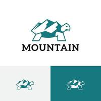 tortue de montagne nature aventure randonnée sport logo vecteur