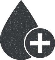 charité, du sang don vecteur icône illustration avec timbre effet