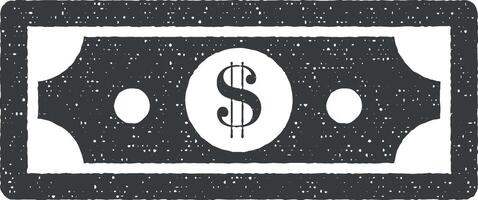 dollar facture vecteur icône illustration avec timbre effet