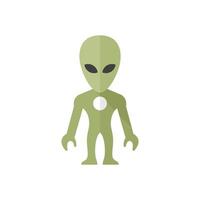 extraterrestre icône dans plat Couleur style. extra-terrestre, extérieur espace, envahisseur, humanoïde vecteur