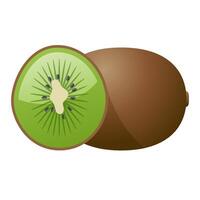 kiwi fruit icône dans couleur. nourriture en bonne santé juteux vecteur