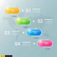 modèle de conception de présentation d'infographie vecteur