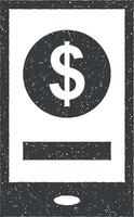 charité, affaires et la finance vecteur icône illustration avec timbre effet