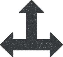 La Flèche direction vecteur icône illustration avec timbre effet