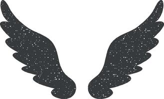 ailes vecteur icône illustration avec timbre effet