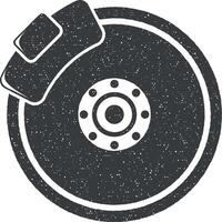 voiture référence disque vecteur icône illustration avec timbre effet
