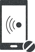 pilule de Wifi vecteur icône illustration avec timbre effet