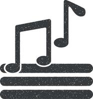 la musique liste vecteur icône illustration avec timbre effet