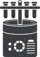 centrifuger, médical instrument, du sang test, laboratoire vecteur icône illustration avec timbre effet