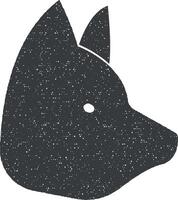 police chien vecteur icône illustration avec timbre effet