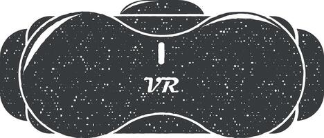 virtuel réalité des lunettes vecteur icône illustration avec timbre effet