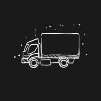 un camion griffonnage esquisser illustration vecteur