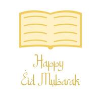 content eid mubarak salutations badge illustration vecteur