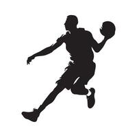 basketball joueur silhouette vecteur illustration.