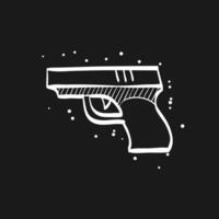 bras pistolet griffonnage esquisser illustration vecteur