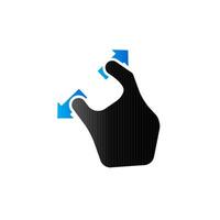 doigt geste icône dans duo Ton couleur. gadget toucher tampon téléphone intelligent portable vecteur
