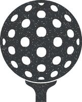 le golf Balle vecteur icône illustration avec timbre effet