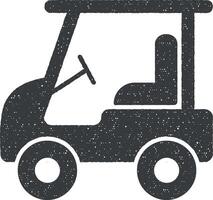 électrique le golf Chariot vecteur icône illustration avec timbre effet