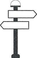 directionnel panneau d'affichage vecteur icône illustration avec timbre effet