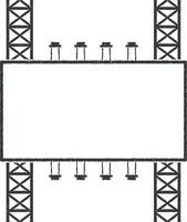 acier structure panneau d'affichage vecteur icône illustration avec timbre effet