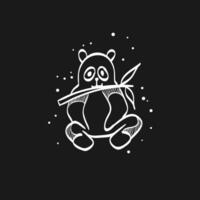 Panda griffonnage esquisser illustration vecteur