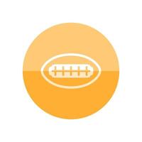 Football icône dans plat Couleur cercle style. américain sport Balle objectif vecteur