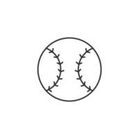 base-ball icône dans mince contour style vecteur