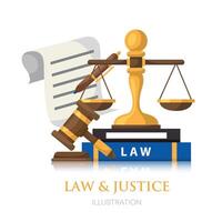 loi et Justice illustration conception. vecteur conception