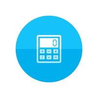 calculatrice icône dans plat Couleur cercle style. calculer électronique la finance argent vecteur