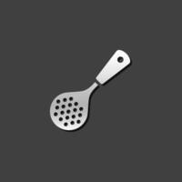 spatule icône dans métallique gris Couleur style.cuisine ustensile cuisine Ménage vecteur