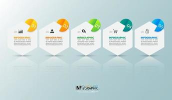 modèle infographique de chronologie plate vecteur