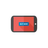 tablette icône dans plat Couleur style. acheter maintenant achats en ligne magasin commerce électronique vente vecteur