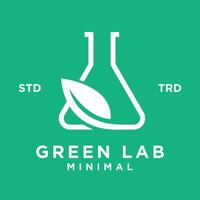 vert laboratoire feuille logo icône conception illustration vecteur