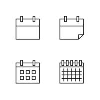 calendrier ligne icône conception illustration vecteur