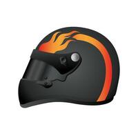 moto casque icône dans couleur. sport tête protection sécurité vecteur