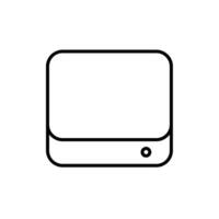 mini PC ligne icône conception illustration vecteur