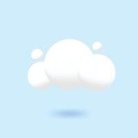 nuage 3d doux icône conception illustration vecteur
