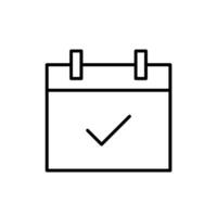 calendrier ligne icône conception illustration vecteur