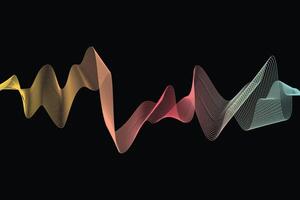 abstrait Contexte du son vague avec lignes vecteur