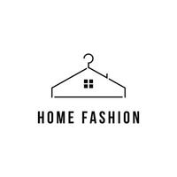 mode maison logo conception avec une cintre et toit concept est bien pour une Accueil mode affaires vecteur