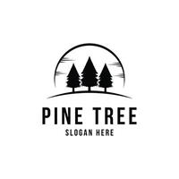 pin arbre silhouette logo conception concept vecteur