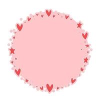 cercle Cadre formé par cœurs. la Saint-Valentin journée Contexte. circulaire l'amour Contexte avec cœurs. vecteur