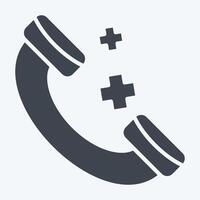 icône téléphone appel. en relation à bague symbole. glyphe style. Facile conception modifiable. Facile illustration vecteur