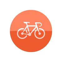 route vélo icône dans plat Couleur cercle style. sport, course, vélo, la vitesse vecteur