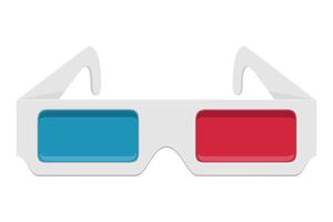 3d Plastique des lunettes Stock vecteur illustration isolé sur blanc Contexte