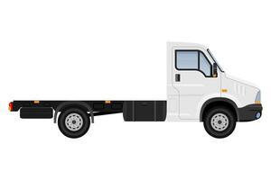petit camion van camion pour le transport de marchandises de fret stock vector illustration isolé sur fond blanc